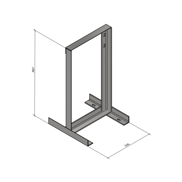 Square Bracket Wall Mount 460mm