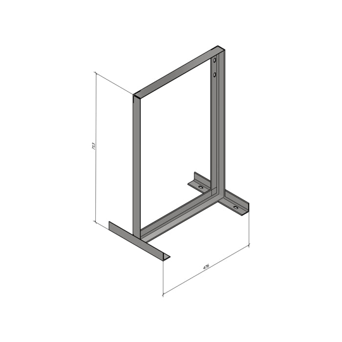Square Bracket Wall Mount 580mm