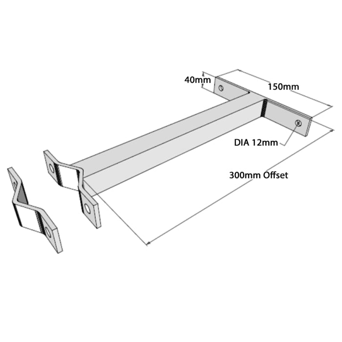 T-Stand off Bracket 300mm