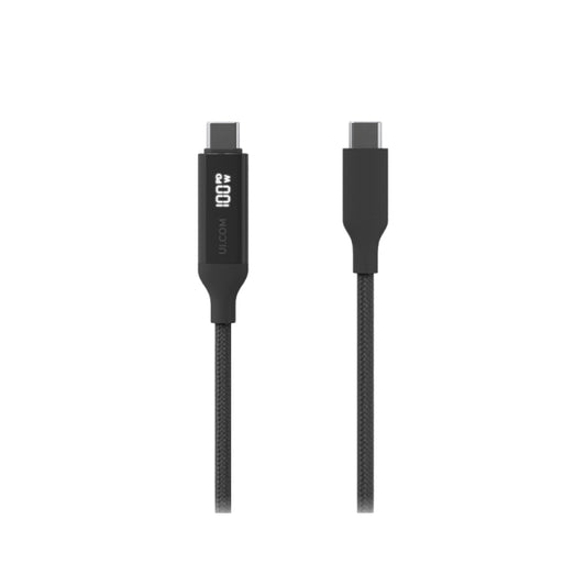 Ubiquiti USB-C Cable with Charge Display Black | UACC-Cable-USB-100W-1M-BK