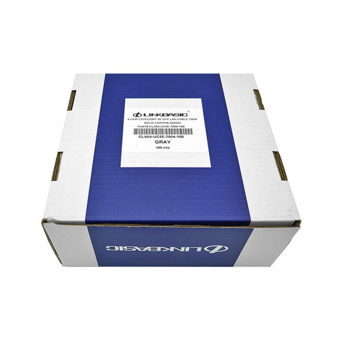 Linkbasic 100m Box Cat5e Solid Grey UTP Cable