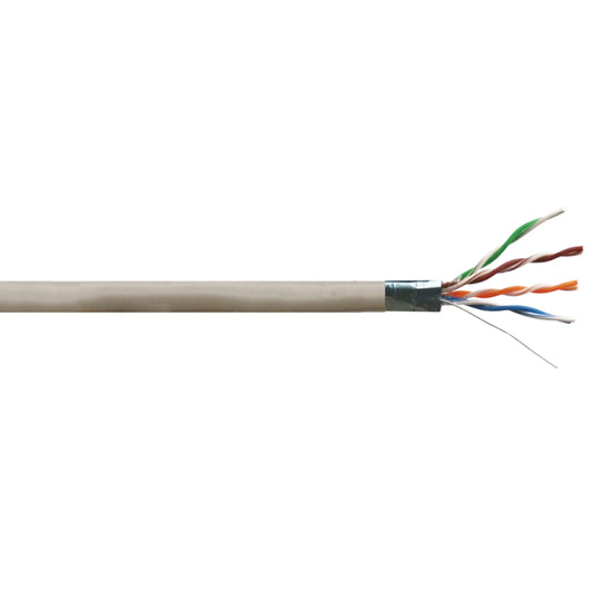 Linkbasic 305m Drum Cat5e Solid Shielded Grey FTP Cable
