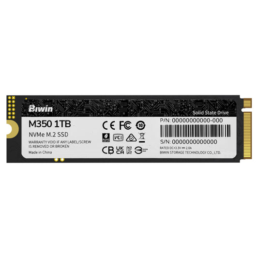 Biwin 1TB PCIe 4.0 M.2 2280 SSD | BM350NN01TB-RGX