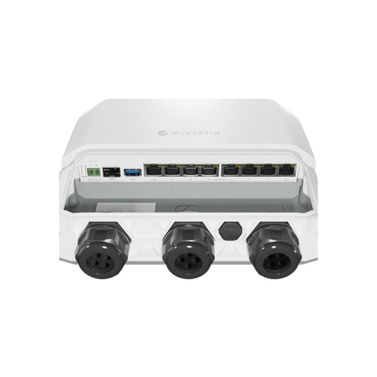MikroTik 7 Port Gigabit 1x 2.5Gbps 1SFP+ 4 Core Outdoor PoE Router | RB5009UPr+S+OUT